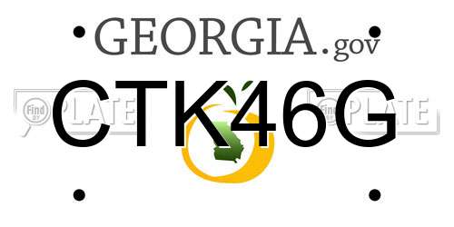 CTK46G Georgia License Plate