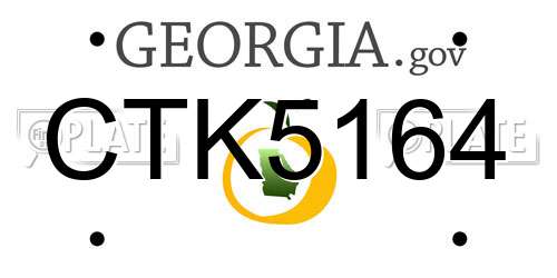 CTK5164 Georgia License Plate