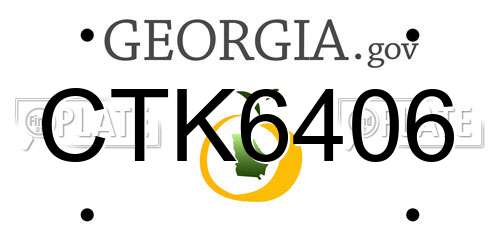 CTK6406 Georgia License Plate