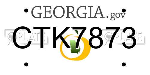 CTK7873 Georgia License Plate
