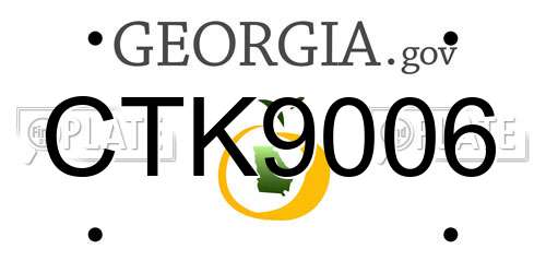 CTK9006 Georgia License Plate