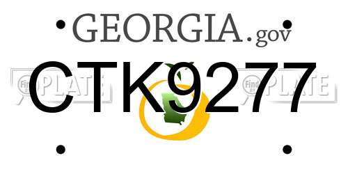 CTK9277 Georgia License Plate