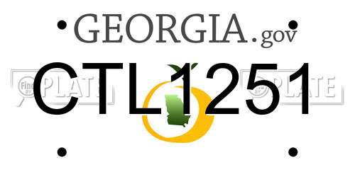 CTL1251 Georgia License Plate