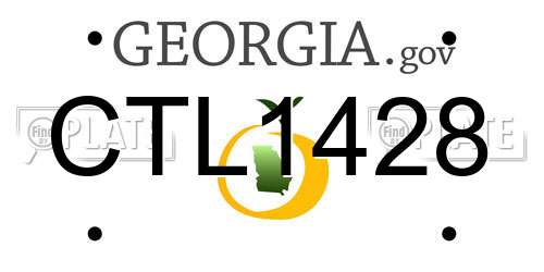 CTL1428 Georgia License Plate