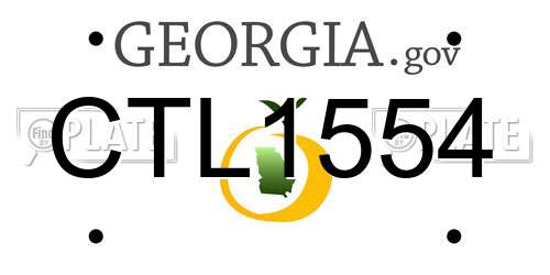 CTL1554 Georgia License Plate