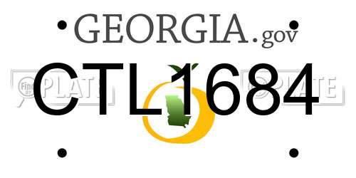 CTL1684 Georgia License Plate