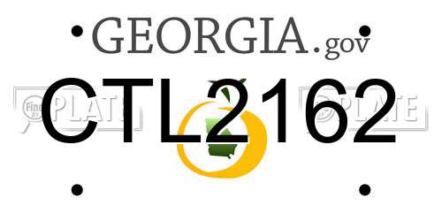 CTL2162 Georgia License Plate