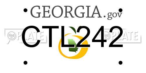 CTL242 Georgia License Plate