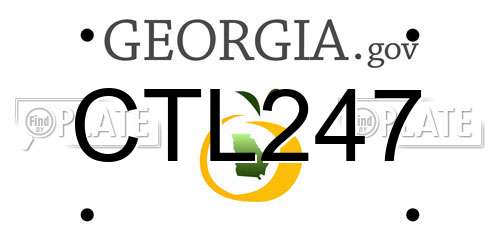CTL247 Georgia License Plate