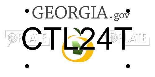CTL24T Georgia License Plate