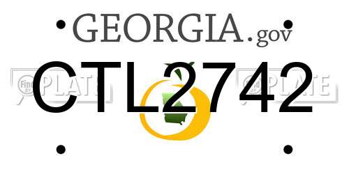 CTL2742 Georgia License Plate