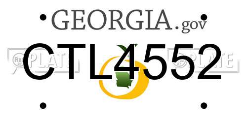 CTL4552 Georgia License Plate