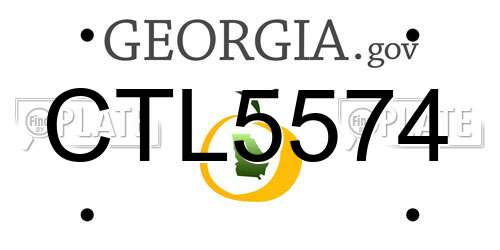 CTL5574 Georgia License Plate