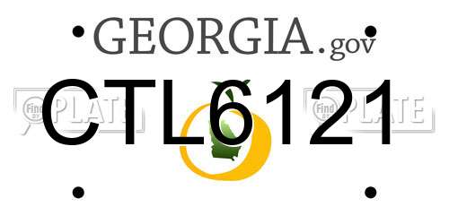 CTL6121 Georgia License Plate