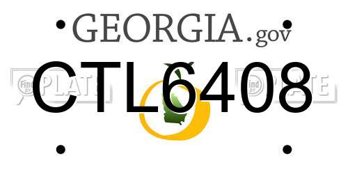 CTL6408 Georgia License Plate