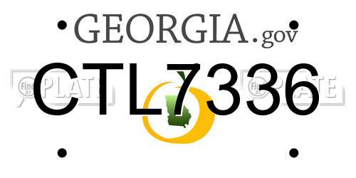 CTL7336 Georgia License Plate