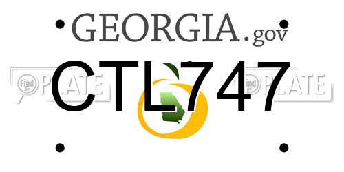 CTL747 Georgia License Plate