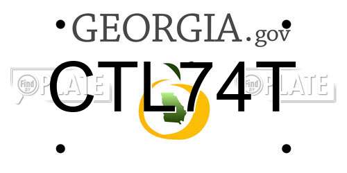 CTL74T Georgia License Plate
