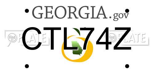 CTL74Z Georgia License Plate