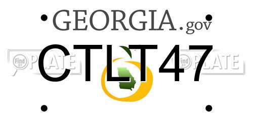 CTLT47 Georgia License Plate