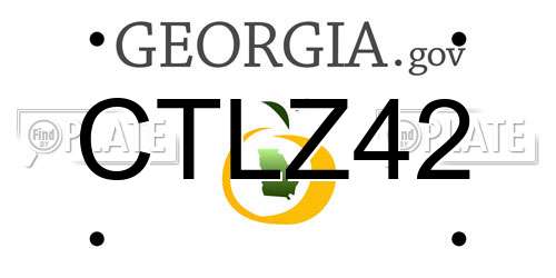 CTLZ42 Georgia License Plate