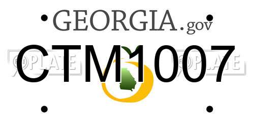 CTM1007 Georgia License Plate