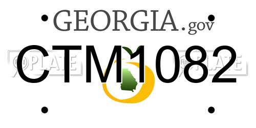 CTM1082 Georgia License Plate