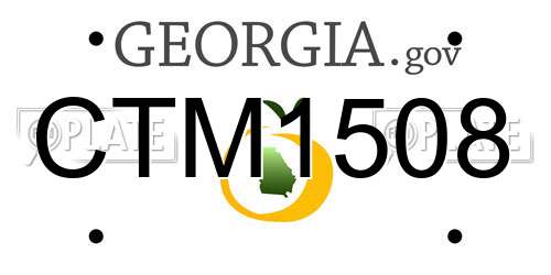 CTM1508 Georgia License Plate