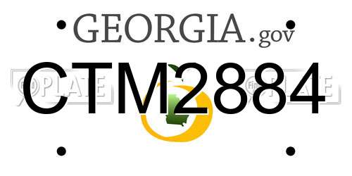 CTM2884 Georgia License Plate