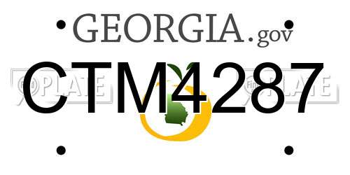 CTM4287 Georgia License Plate