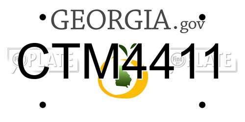 CTM4411 Georgia License Plate