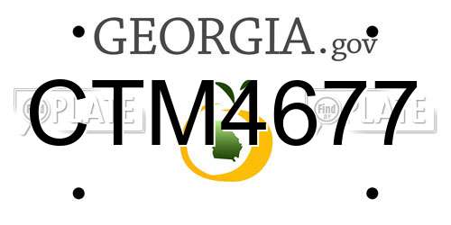 CTM4677 Georgia License Plate