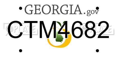 CTM4682 Georgia License Plate