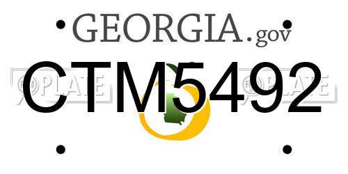CTM5492 Georgia License Plate