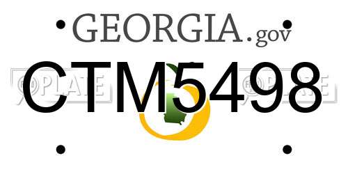 CTM5498 Georgia License Plate