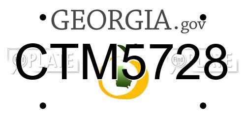 CTM5728 Georgia License Plate