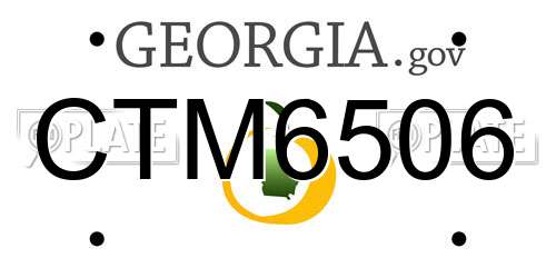 CTM6506 Georgia License Plate