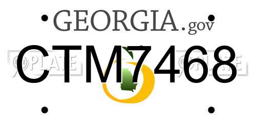 CTM7468 Georgia License Plate