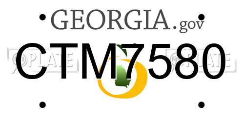 CTM7580 Georgia License Plate