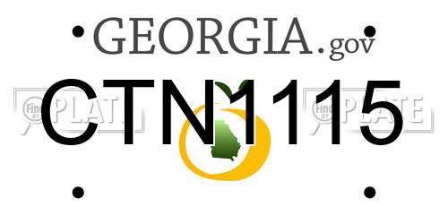 CTN1115 Georgia License Plate