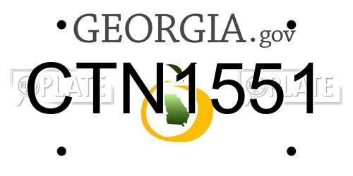 CTN1551 Georgia License Plate