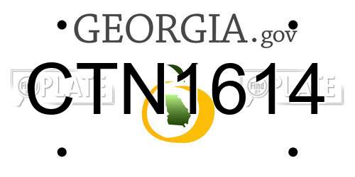 CTN1614 Georgia License Plate