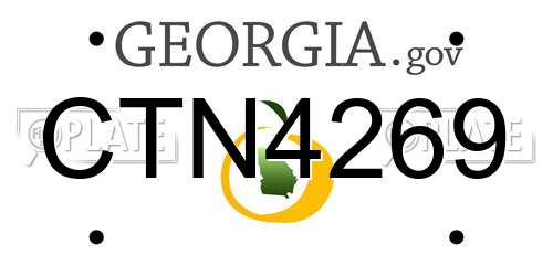 CTN4269 Georgia License Plate