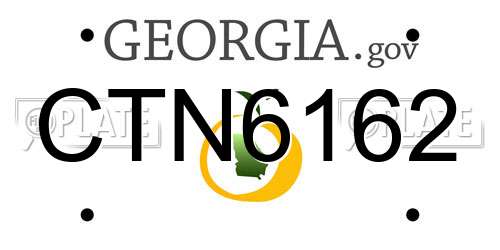 CTN6162 Georgia License Plate