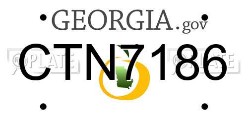 CTN7186 Georgia License Plate