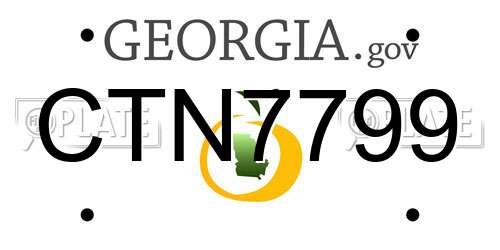CTN7799 Georgia License Plate