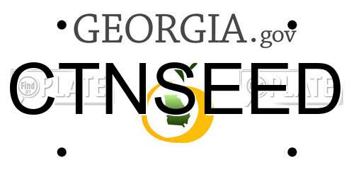 CTNSEED Georgia License Plate
