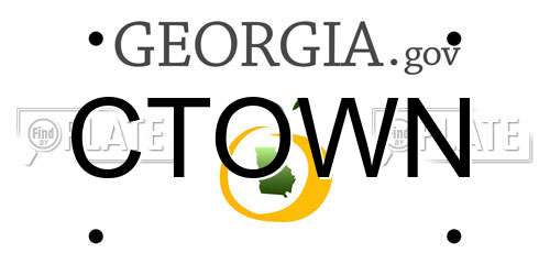 CTOWN Georgia License Plate