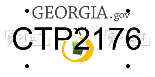 CTP2176 Georgia License Plate