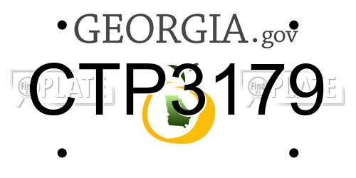 CTP3179 Georgia License Plate